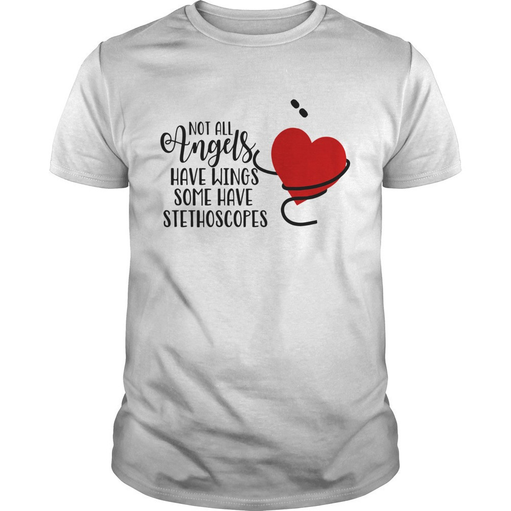 Nurse Appreciation Angel Stethoscope Graphic Healthcare Unisex T-Shirt